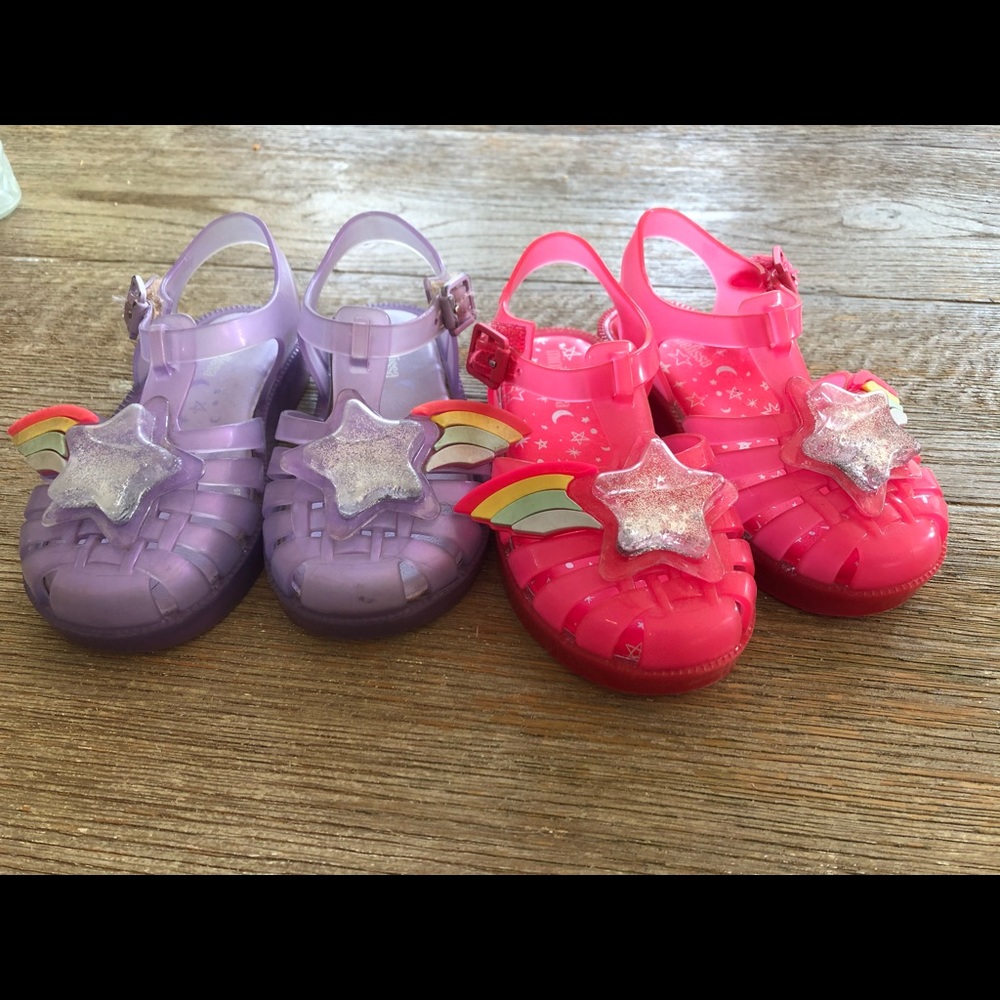 2 pairs of Mini Melissa jelly shoes